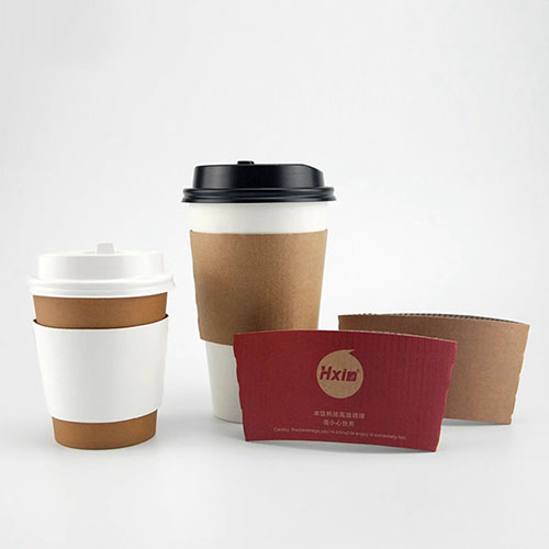 12oz Double Wall Kraft Paper Coffee Cups with Sleeve